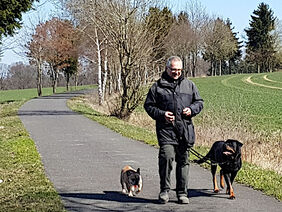 Lutz mit Apollo und Elfie